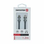 Swissten USB-C σε Lightning Braided Καλώδιο με Power Delivery (PD) 3A 1.2m 71525203 Γκρι