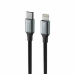Swissten Braided Καλώδιο USB-C σε Lightning 3A (έως 30W) με Aluminum Shell 1.5m 71529203 Μαύρο - Image 2