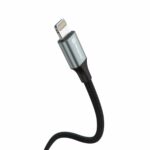 Swissten Braided Καλώδιο USB-A σε Lightning 3A με Aluminum Shell & Reinforced Tail 1.5m 71523309 Μαύρο - Image 4