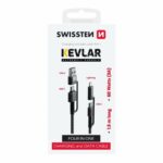 Swissten KEVLAR 4σε1 Καλώδιο Φόρτισης & Δεδομένων 60W (3A) 1,5m 74501101