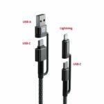 Swissten KEVLAR 4σε1 Καλώδιο Φόρτισης & Δεδομένων 60W (3A) 1,5m 74501101 - Image 4