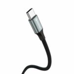 Swissten USB-A σε USB-C Braided Καλώδιο 3A (έως 60W) με Aluminum Shell 1.5m 71521309 Μαύρο - Image 3