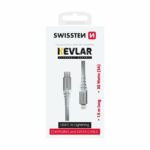Swissten KEVLAR Καλώδιο USB-C σε Lightning 30W (3A) Extra Durable 1.5m 71541013 Άσπρο