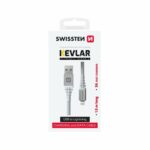 Swissten KEVLAR Καλώδιο USB σε Lightning 3A Fast Charging Extra Durable 1.5m 71541012 Άσπρο