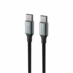 Swissten TEXTILE II Καλώδιο USB-C σε USB-C 60W (3A) με Aluminum Shell 1.5m 71528203 Μαύρο - Image 2