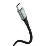 Swissten TEXTILE II Καλώδιο USB-C σε USB-C 60W (3A) με Aluminum Shell 1.5m 71528203 Μαύρο - Image 5