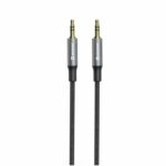 Swissten Stereo Audio AUX Καλώδιο Jack 3.5mm σε Jack 3.5mm Braided 1.5m 73501215 Μαύρο - Image 2