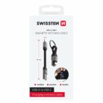 Swissten USB-A σε USB-C Magnetic Keychain Cable 15W Braided 9.7cm 1551050 Μαύρο