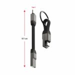 Swissten USB-A σε USB-C Magnetic Keychain Cable 15W Braided 9.7cm 1551050 Μαύρο - Image 3