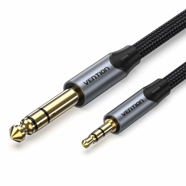 Vention AUDIO 3.5mm to 6.3mm M-M TRS Cable Braided Alum 5.0m BAUHJ