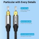 Vention AUDIO Optical Cable Aluminum 2.0m Grey BAVHH - Image 3