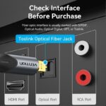 Vention AUDIO Optical Cable 90-Degree Aluminium 10.0m Black BKDBL - Image 2