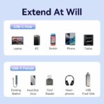 Vention IT Cable USB-C 3.2 Gen2 M-F 1.0m Braided Aluminum Black TRFBF - Image 5