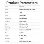 Vention HDMI Cable 2.0 4K60Hz Braided 2.0m Silver AABIH - Image 5