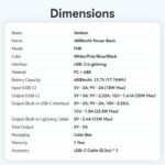 Vention Powerbank 4800mAh 22.5W Foldable USB-C Black FHQB0 - Image 3