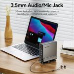 Vention HUB USB-C 8xUSB/2xHDMI/DP/MST/RJ45/SD/3.5mm/PD TPUH0 - Image 7