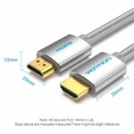 Vention HDMI Cable 2.0 4K60Hz Braided 2.0m Silver AABIH - Image 3