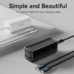 Vention Charger Desktop Station 100W 2xC 2xA+240W Cable Black FBSBG-UK - Image 5