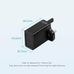 Vention Charger Wall 20W 1xUSBC Black FADB0-UK - Image 3