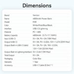 Vention Powerbank 4800mAh 22.5W Foldable Lightning White FHRW0 - Image 3