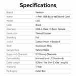 Vention AUDIO CONVERTER USB-A to 1×3.5mm 1.0m Cable Braided CVEBF - Image 5