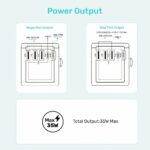 Unitek P1121A Universal Travel Wall Charger 35W 2xUSB-C + 3xUSB-A - Image 5