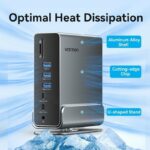 Vention HUB USB-C 8xUSB/2xHDMI/DP/MST/RJ45/SD/3.5mm/PD TPUH0 - Image 6