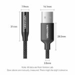 Vention AUDIO CONVERTER USB-A to 1×3.5mm 1.0m Cable Braided CVEBF - Image 4