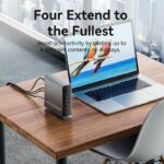 Vention HUB USB-C 8xUSB/2xHDMI/DP/MST/RJ45/SD/3.5mm/PD TPUH0 - Image 4