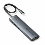 Vention HUB USB-C 1xUSB-C 3.2/USBA3.0/USBA2.0/HDMI 4K60Hz/RJ45/SD/3.5mm/PD TGVHB - Image 2