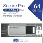 Verbatim USB Drive 3.0 Secure Data Pro AES Encryption 64GB