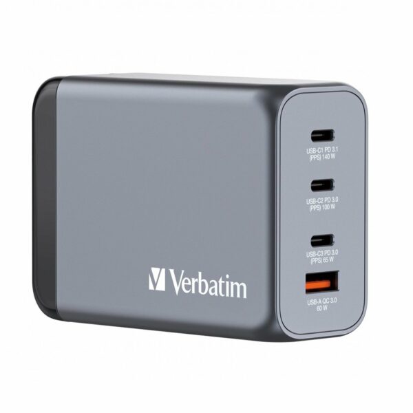 Verbatim GaN Charger 4 Port 240W USB A/C (EU/UK/US) GNC-240