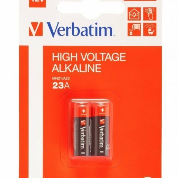 Verbatim Alkaline 12V 23A (MN21/A23) 2pcs Batteries