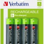 Verbatim Rechargeable AA 4pcs Batteries