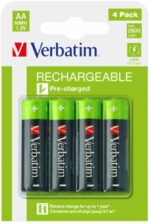 Verbatim Rechargeable AA 4pcs Batteries