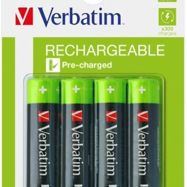 Verbatim Rechargeable AA 4pcs Batteries