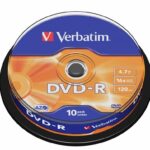 Verbatim DVD-R 4.7GB 16X 10-Pack Spindle Matt Silver 43523