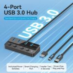 Vention HUB USB-C 4 x USB3.0 with Indiv.Power Switches 1.0m CHWBF - Image 2