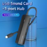 Vention HUB USB-C 3 x USB3.0/Micro-B/Stereo Sound 0.15m TGQBB - Image 2