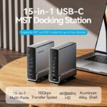 Vention HUB USB-C 8xUSB/2xHDMI/DP/MST/RJ45/SD/3.5mm/PD TPUH0 - Image 2