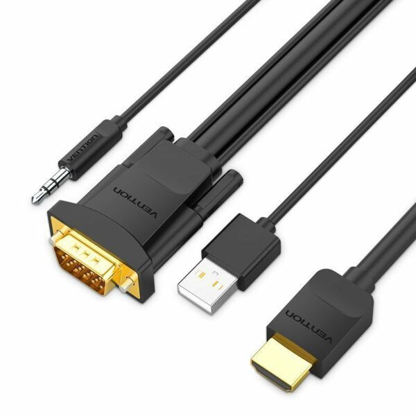 Vention HDMI Cable to VGA+Audio & USB Power 2.0m ABIBH