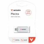 Verbatim USB Drive 3.2 PLECTRA USB-C 128GB White