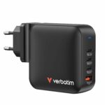 Verbatim Charger Wall 165W Mini GaN 3xUSBC 1xUSBA GNC-140