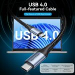 Vention IT Cable USB-C 4.0 M-M 1.0m Braided Aluminium Grey TAVHF - Image 2