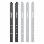 Unitek Cable Organizer Silicone FlexiTies 5pk (2xBlack 3xGrey) 135x10mm OT1095A
