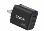Unitek Charge Wall 35W 1xUSB-C PD & 1xQC 3.0 UK/EU/US Black P1119A