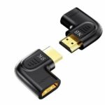 Unitek HDMI Adaptor 1×90 & 1×270 degrees RA 8K60Hz Vertical A1047ABK