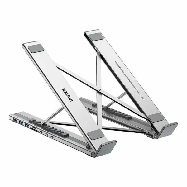 Unitek Stand for Laptop Foldable w/Hub 2xUSBA/1xC/HDMI/SD/PD100W D1137A