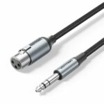 Vention AUDIO 6.3mm to XLR M-F Cable Braided-Metal 2.0m BKGHI