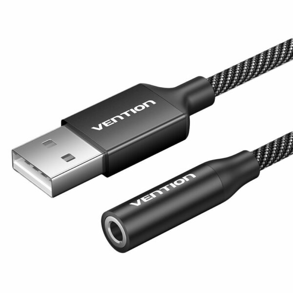 Vention AUDIO CONVERTER USB-A to 1×3.5mm 1.0m Cable Braided CVEBF